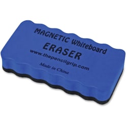 The Pencil Grip Magnetic Whiteboard Erasers Class Pack, 2" x 4", Blue/Black, Pack Of 24
