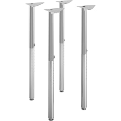 HON® Build Adjustable Post Legs, 25"-35", Platinum Metallic, Pack Of 4