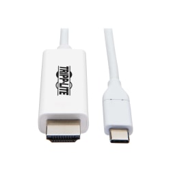 Tripp Lite USB C To HDMI Adapter Cable, 6', White