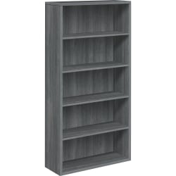 HON® 10500 71"H 5-Shelf Bookcase, Sterling Ash