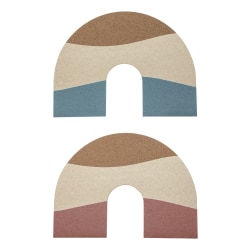 Realspace™ Rainbow Cork Bulletin Board, 13" x 17-5/8", Assorted Colors