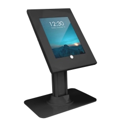 Mount-It! Anti-Theft Steel Tablet Countertop Stand for iPad/iPad Air/iPad Pro, 5-1/4"H x 9-3/4"W x 14"D, Black