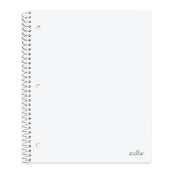 Office Depot® Brand Stellar Poly Notebook, 8-1/2" x 11", 1 Subject, College Ruled, 100 Sheets, White