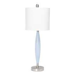 Lalia Home Stylus Table Lamp, 27"H, White Shade/Blue Base