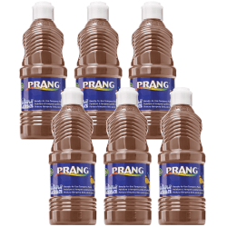 Prang Washable Tempera Paints, 16 Oz, Brown, Pack Of 6 Paints