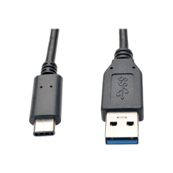 Tripp Lite® USB-C To USB-A Cable, 3', Black