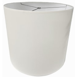 Lampshades Inc. Linen Round Lamp Shades, 12" x 12" x 10", White, Set Of 3 Shades