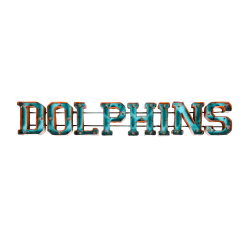 Imperial NFL Lighted Metal Sign, 7-1/2" x 47", 90% Recycled, Miami Dolphins
