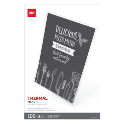 Office Depot® Brand Laminating Pouches, Menu Size, 5 mil, 11-1/2" x 17-1/2", Pack Of 100 Pouches