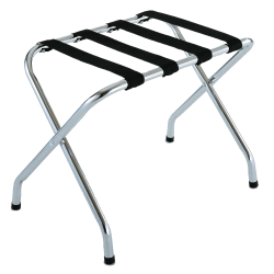 CSL Flat Top Metal Luggage Racks, 20"H x 26"W x 16"D, Zinc/Black, Pack Of 6 Racks