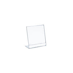 Azar Displays Acrylic L-Shaped Sign Holders, 7" x 5", Clear, Pack Of 10