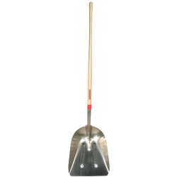 Aluminum Scoops, 17.75 x 14.5 Blade, 48 in White Ash Straight Handle