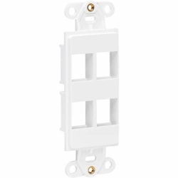 Tripp Lite Center Plate Insert Decora Vertical 4-Port for A/V VoIP Ethernet, N042D004VWH