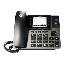 Motorola® DECT 6.0 4-Line Wireless Desk Phone With Digital Answering System, ML1100