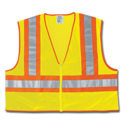 Luminator Class II Safety Vests, 2X-Large, Lime