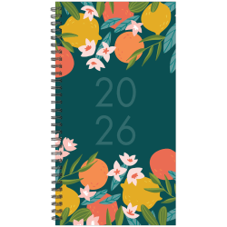 2026 Willow Creek Press Weekly/Monthly Spiral Pocket Planner, 3-1/2" x 6-1/2", Citrus, January To December, 57339