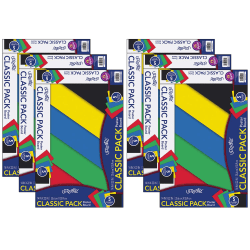 UCreate Poster Board Sheets, 12 pt. Card Stock, 14" x 22", Assorted Primary Colors, 5 Sheets Per Pack, Carton Of 6 Packs