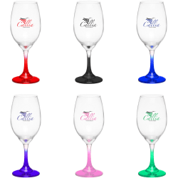 Custom Full Color Promotional White Wine Glass, 12.75 Oz, Assorted