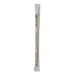 Eco-Products® Renewable And Compostable PHA Straws, 7-3/4", Natural White, Carton Of 2,000 Straws