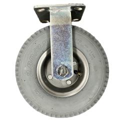 CSL Pneumatic Casters, Rigid, 8", Gray, Set Of 2 Casters