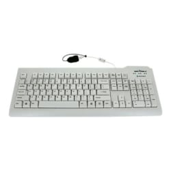Seal Shield Silver Seal Glow Waterproof - Medical - keyboard - washable - backlit - USB - QWERTY - US - white