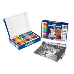Crayola HD Coloring Kit, 40 Colored Pencils & 20 Premium Coloring Pages, Gift