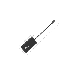 SIIG USB-C to 4-in-1 Multiport Video Adapter - DVI/VGA/DP/HDMI - for Notebook/Desktop PC - USB Type C - HDMI - DVI - VGA - DisplayPort - Black - Thunderbolt - Wired