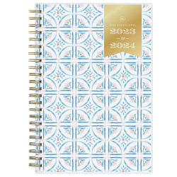 2023-2024 Day Designer Weekly/Monthly Planning Calendar, 5" x 8", Elle Blue Frosted, July 2023 To June 2024, 142489
