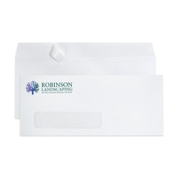 Custom #10, Full-Color, Peel & Seal, Single Window Business Envelopes, 4-1/8" x 9-1/2", White Wove, Box Of 250
