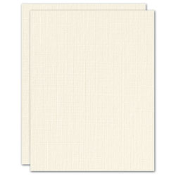 Blank Stationery Second Sheets For Custom Letterhead, 24 Lb, 8-1/2" x 11", Off-White Linen, Box Of 500 Sheets