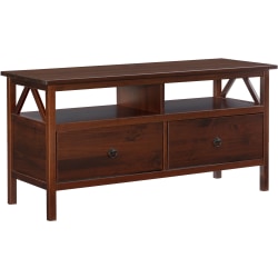 Linon Home Decor Products Rockport TV Stand, Antique Tobacco