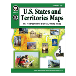 Mark Twain Media U.S. States And Territories Maps, Grades 5-8