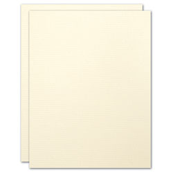 Blank Stationery Second Sheets For Custom Letterhead, 24 Lb, 8-1/2" x 11", Ivory Laid, Box Of 500 Sheets