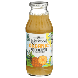 Lakewood Organic Pure Pressed Juice, Pineapple, 12.5 Oz, Total Qty 12