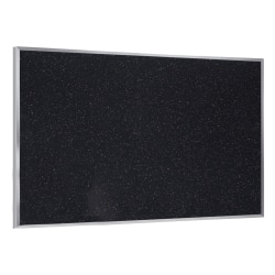 Ghent® Rubber Bulletin Board, 4 1/24" x 10 1/24", 90% Recycled, Confetti Satin Aluminum Frame