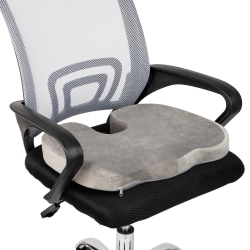 Mind Reader Harmony Collection Orthopedic Seat Cushion, Memory Foam,  2-3/4"H  x 13-1/2"W x 18"L, Black