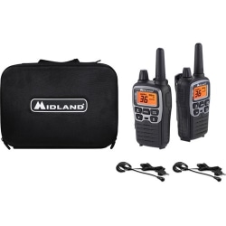 Midland X-TALKER Extreme Dual Pack T77VP5 - 36 Radio Channels - Upto 200640 ft - 121 Total Privacy Codes - Auto Squelch, Keypad Lock, Silent Operation, Low Battery Indicator, Hands-free - Water Resistant - AA - Lithium Polymer (Li-Polymer) - Black, Silver