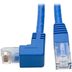 Tripp Lite Down-Angle Cat6 UTP Patch Cable (RJ45) - 1 ft., M/M, Gigabit, Molded, Blue