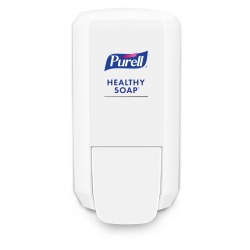Purell® CS2 Push-Style Hand Sanitizer Dispenser, 10-1/16"H x 5-3/16"W x 3-7/8"D, White