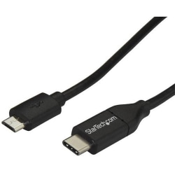 StarTech.com 1m 3ft USB-C to Micro-B Cable M/M - USB 2.0 - Micro USB Type C - Connect to USB C laptops such as Apple MacBook, Chromebook Pixel & more - 3.28 ft USB Data Transfer Cable for PC, Hard Drive, Cellular Phone, Tablet, Notebook, Desktop Computer