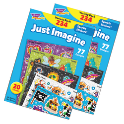 Trend Just Imagine Sparkle Stickers, 234 Stickers Per Pack, Case Of 2 Packs