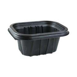 Pactiv Evergreen EarthChoice® Entrée2Go™ Takeout Containers, 12 Oz, Black, Carton Of 600 Containers