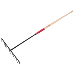 Level Rake, 16 in Forged Steel Blade, 60 in White Ash Handle