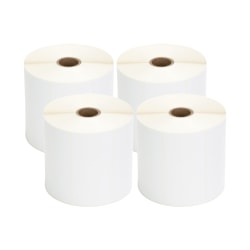 TSC Thermal Transfer Labels, Rectangular, 4" x 2", White, 1,250 Labels Per Roll, Pack Of 4 Rolls