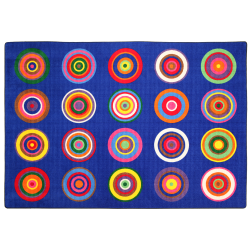 Flagship Carpets Color Rings Rug, Rectangle, 6' x 8' 4", Indigo
