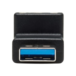 Tripp Lite USB 3.0 SuperSpeed Adapter - USB-A to USB-A, M/F, Down Angle, Black - USB adapter - USB Type A (F) down-angled to USB Type A (M) - USB 3.0 - molded - black