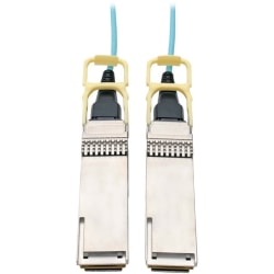 Eaton Tripp Lite Series QSFP28 to QSFP28 Active Optical Cable - 100GbE, AOC, M/M, Aqua, 10M (32.8 ft.) - N28H10MAQ