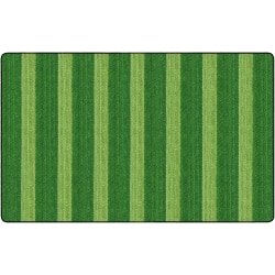 Flagship Carpets Basketweave Stripes Classroom Rug, 7 1/2' x 12', Green