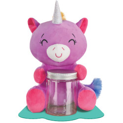 Amscan Plush Unicorn With Jar Balloon Weights, 9-15/16"H, Purple, Pack Of 2 Weights