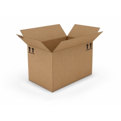 Standard-Duty Single Wall Corrugated Boxes, 22-1/2" x 14-1/2" x 13-1/2", Kraft, Total Qty 300